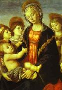 Sandro Botticelli Madonna and Child, Two Angels and the Young St. John the Baptist oil painting picture wholesale